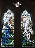 Church of St Mael and St Sulien, Corwen, Denbighshire – Christ and Mary Magdalene, c.1920.